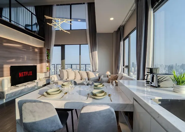 6 Stars Panoramic Bright Designer 2bd Skyline 公寓 *