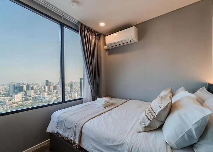 6 Stars Panoramic Bright Designer 2bd Skyline 曼谷